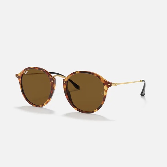 Ray-Ban Accessories - Ray-Ban ROUND FLECK sunglasses in Polished Brown Havana